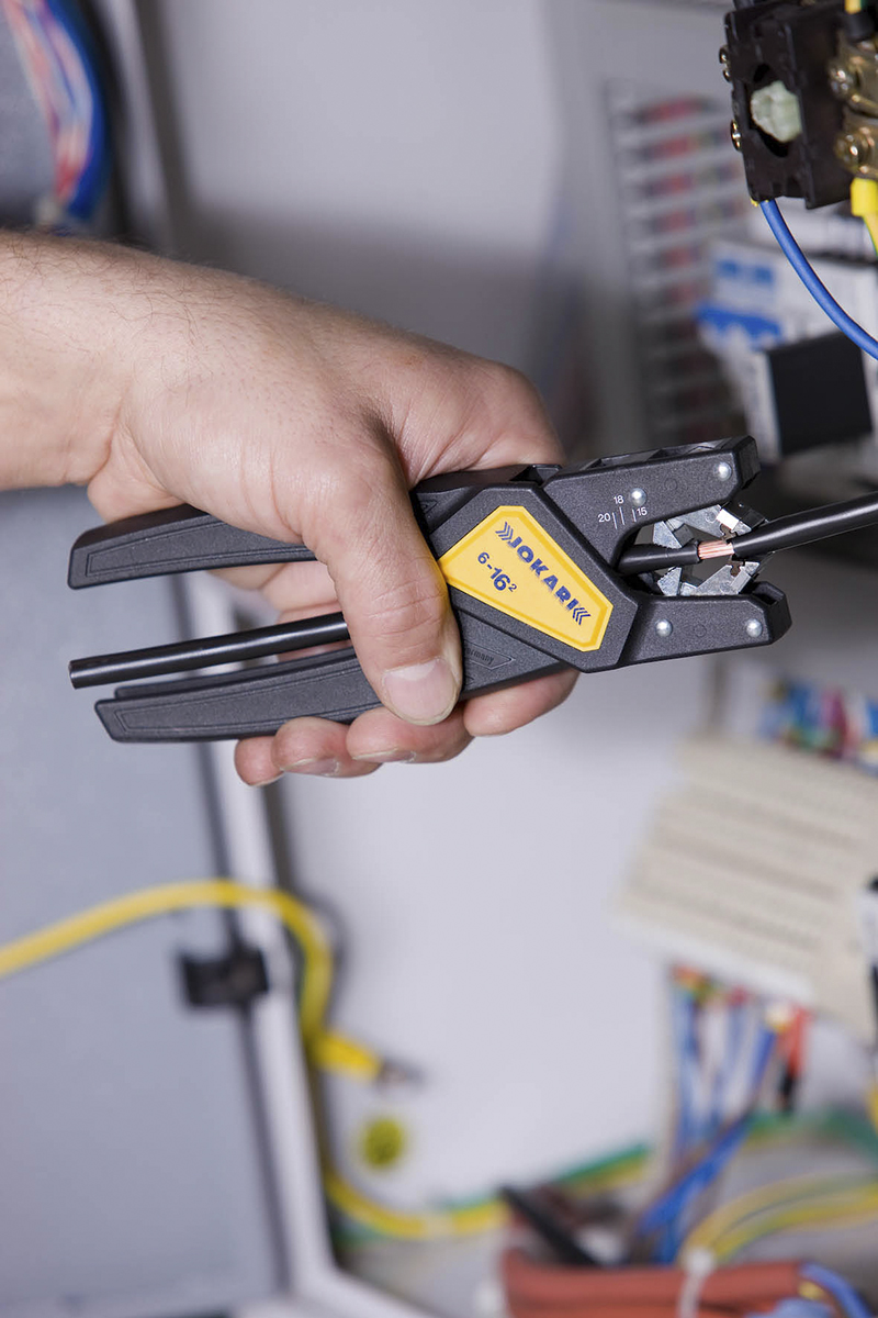 20090 Jokari  Series Round Ergonomic, Soft Grip, Dual Component Wire Stripper, 6 to 16 mm², 16 mm Overall