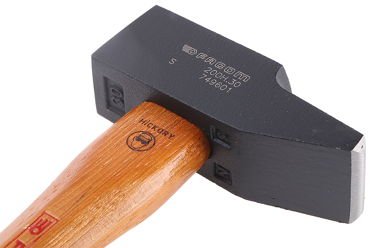 200h30pb Facom Steel Head Engineer Hammer with Hickory Wood Handle, 470 g