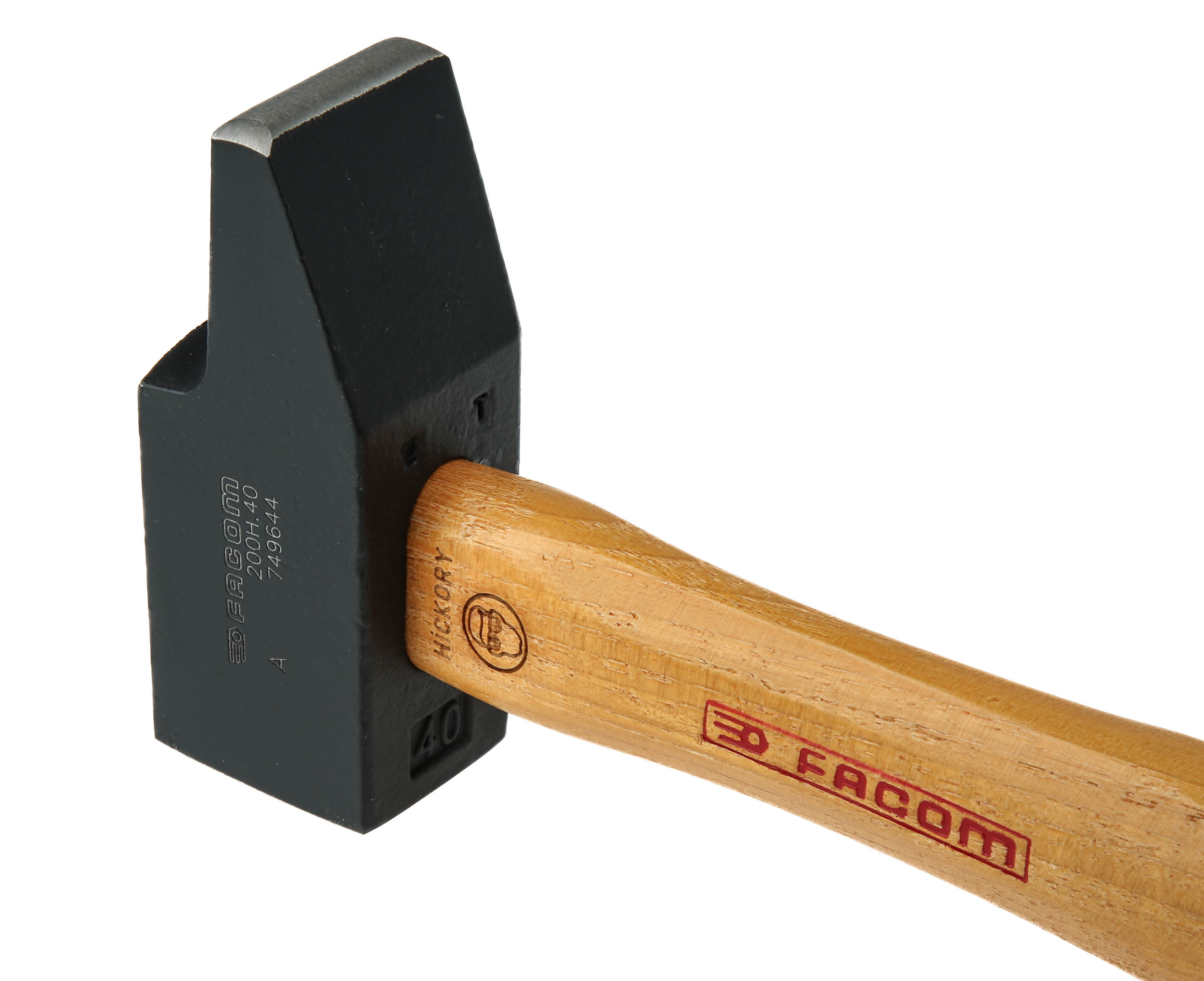 200h40pb Facom Steel Head Engineer Hammer with Hickory Wood Handle, 1 kg