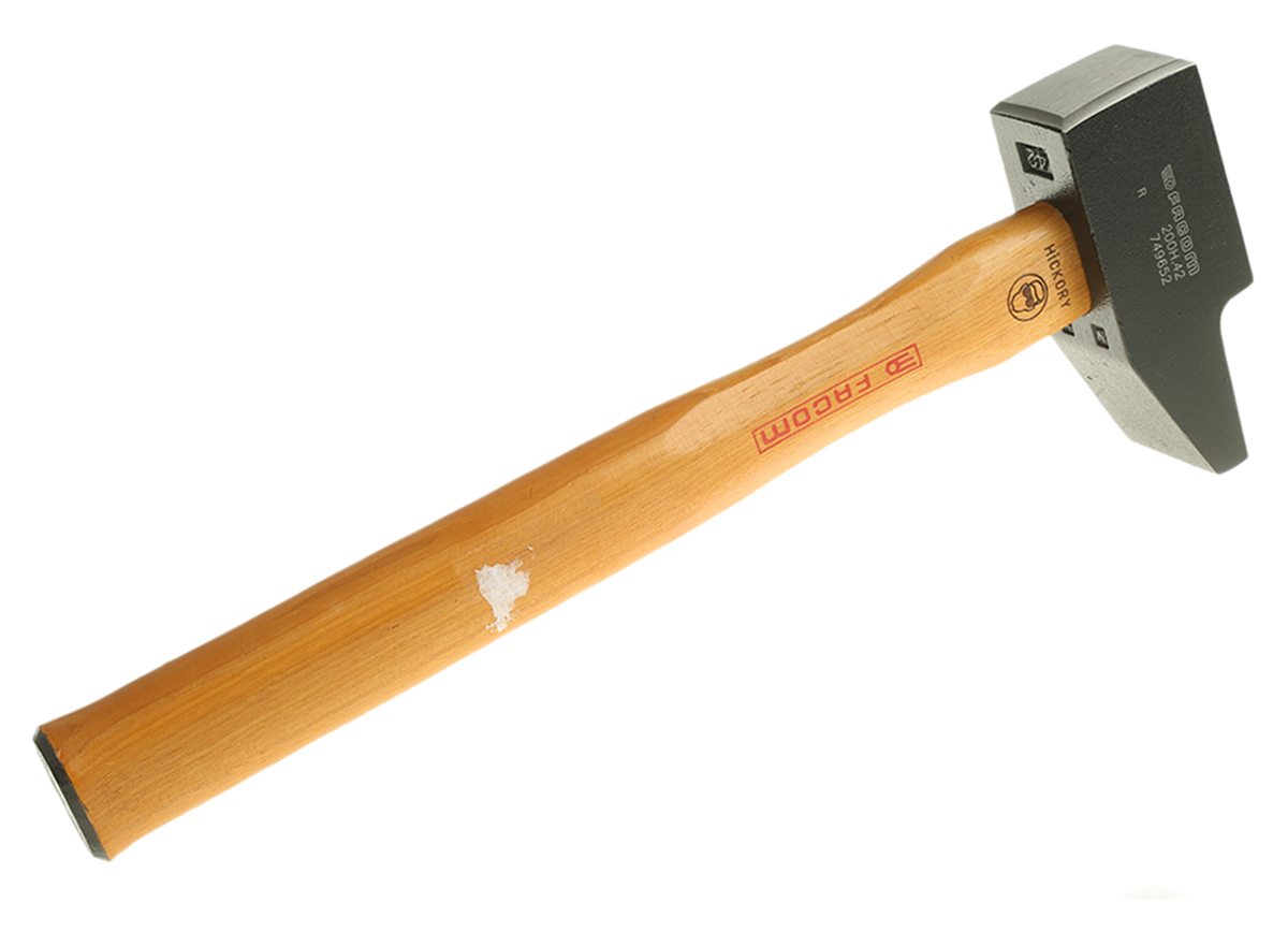 Facom Steel Head Engineer Hammer with Hickory Wood Handle, 1.1 kg