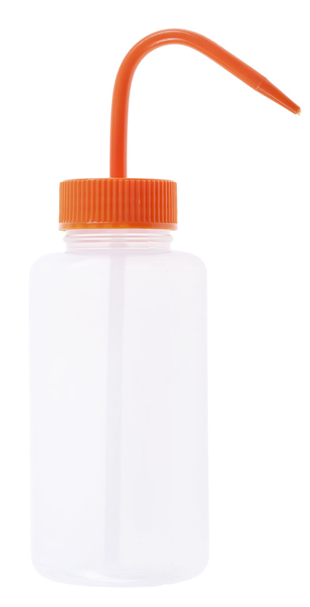 RS PRO 1L Polyethylene Wide Neck Wash Bottle