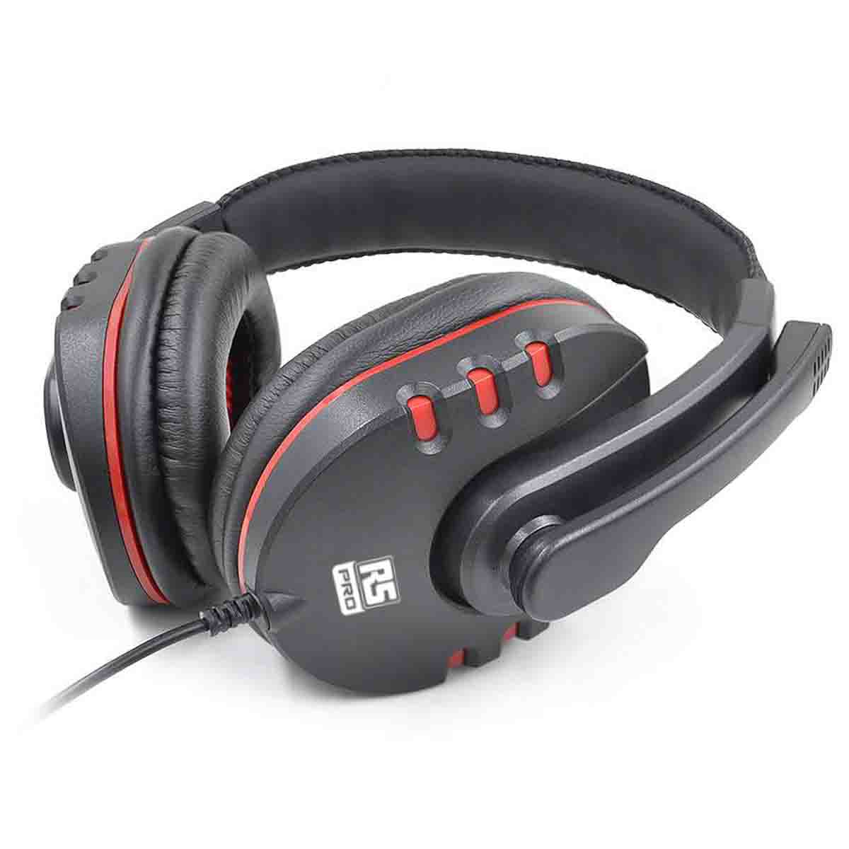 RS PRO Black, Red PC 3.5mm Headset
