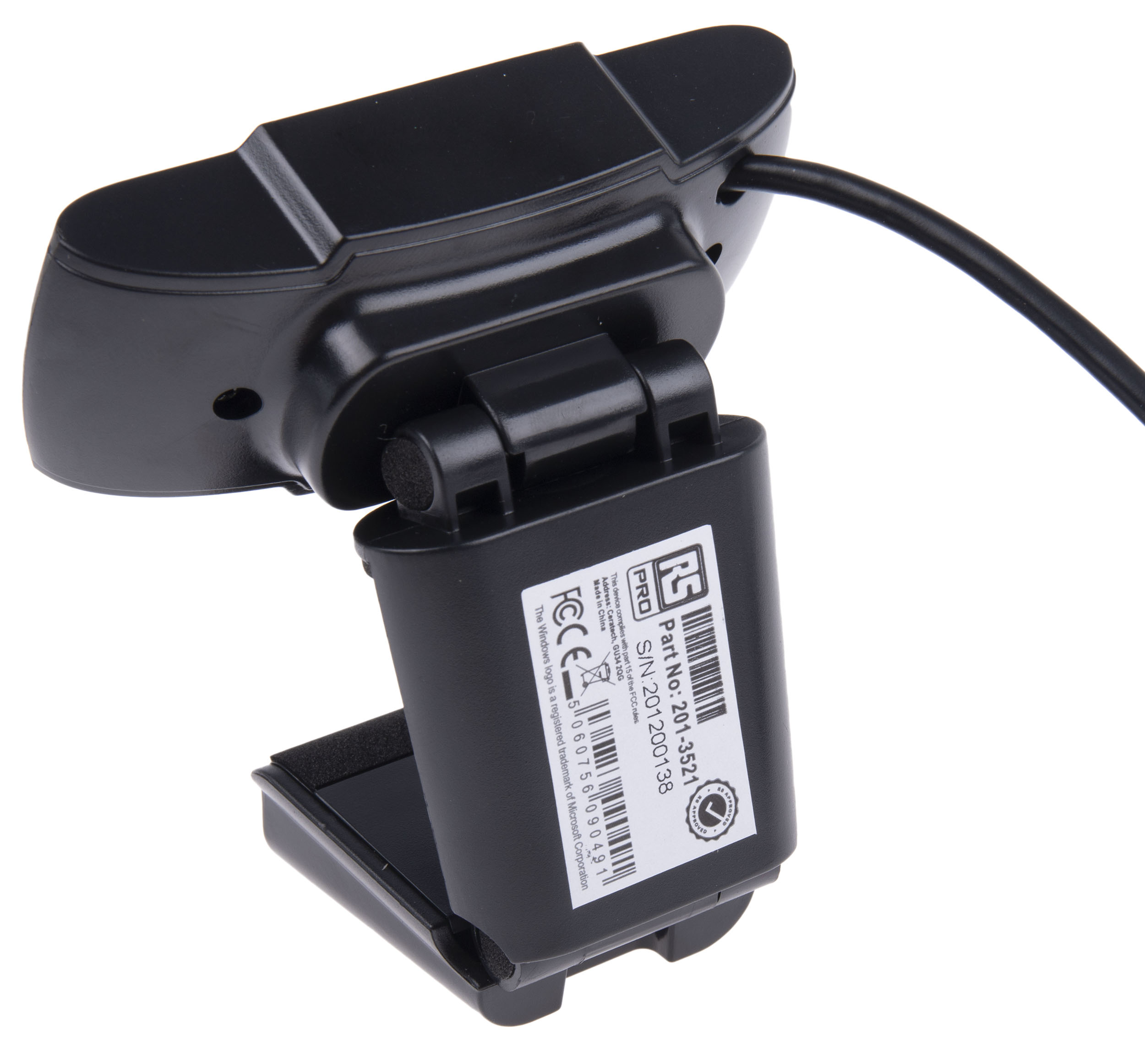 201-3521 RS PRO USB 2.0 1.4 MP 30 fps Webcam, 1280 x 1080 pixel