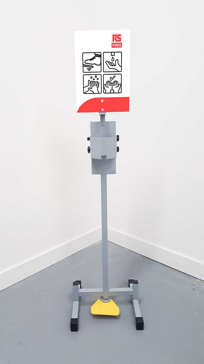 RS PRO Foot Operated Dispenser 1213 mm x 312mm x 306 mm