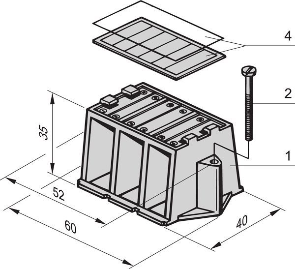 nVent SCHROFF 20100 Series Steel Mounting Bracket for Use with Busbars, M6 Thread, 4 Per Pack Piece(s) 45 mm 60 mm 40mm