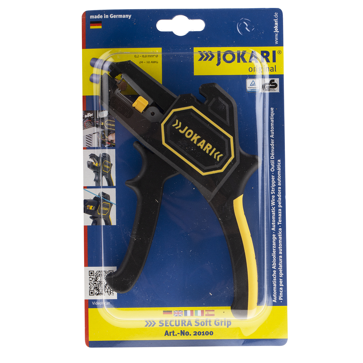 20100 Jokari  Series Single Core Wire Stripper, 6 to 18 mm, 6 mm Overall