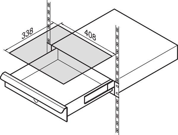 nVent SCHROFF Steel Rack Panel 338 mm 408mm