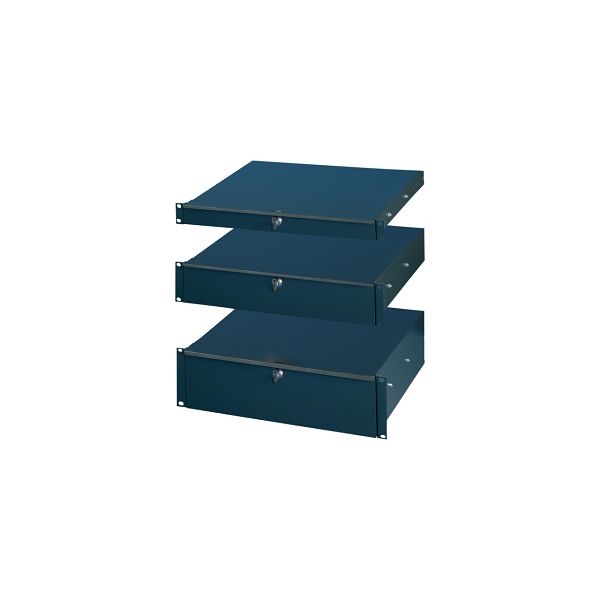 nVent SCHROFF Black RAL 7031 Drawer, 1 U