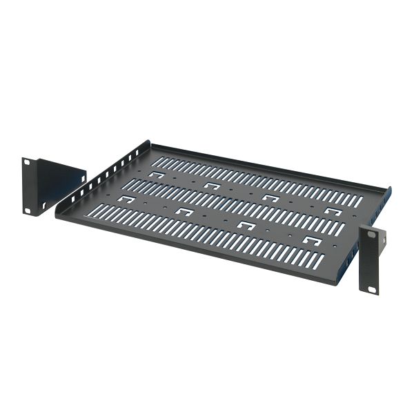 nVent SCHROFF 20118 Series Grey, Black Shelf, 2 U, 400mm x 400 mm