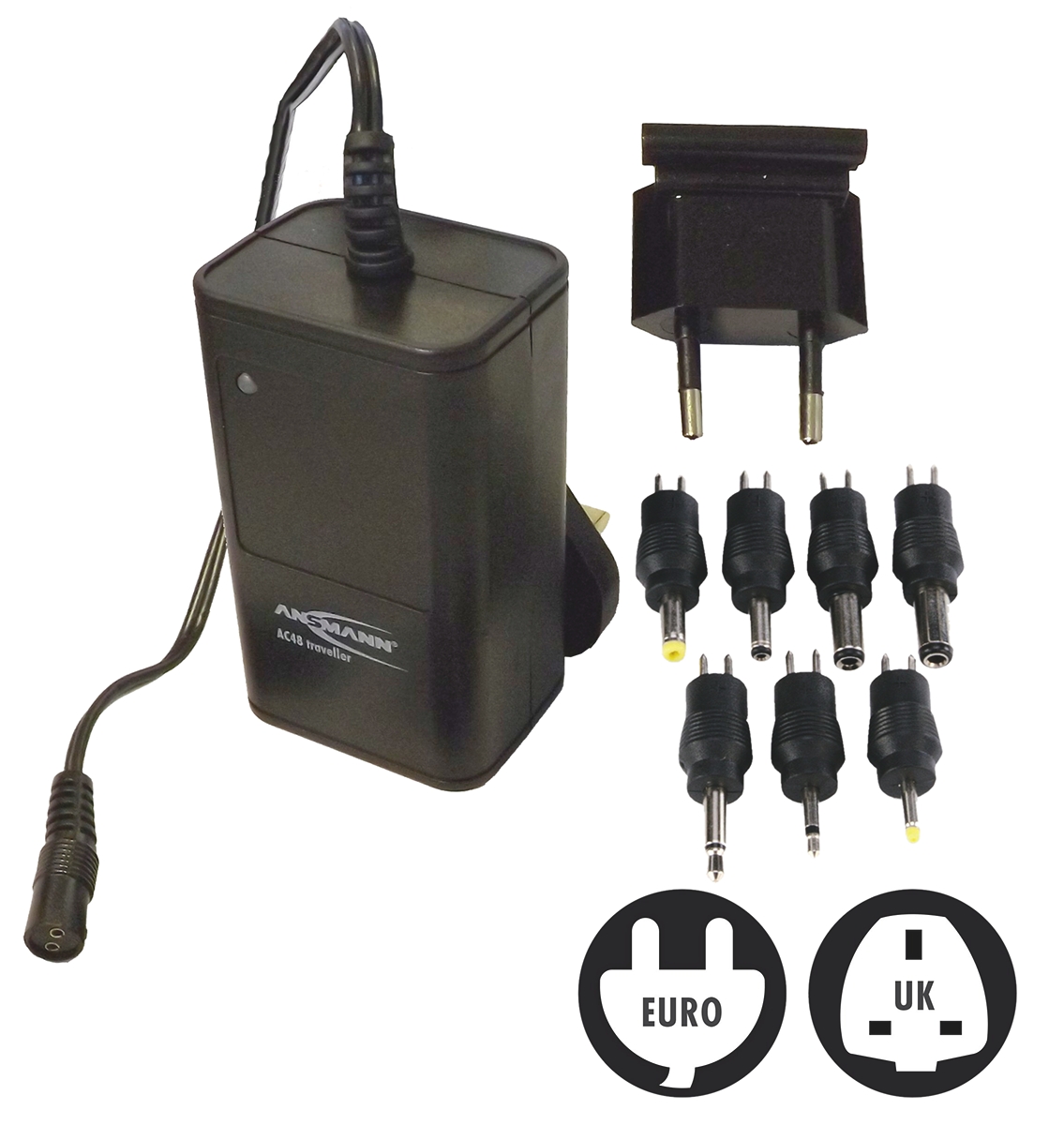 Ansmann Battery Pack Charger For 9.6V, NiMH, NiCd, Battery Pack with UK, EU plug, 8