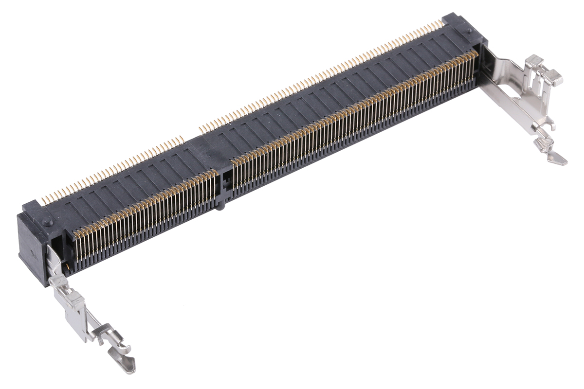 2013310-1 TE Connectivity 0.6 mm Pitch 204 Way, Straight Surface Mount Mount DDR3 DIMM Socket ,1.5V, 0.5A