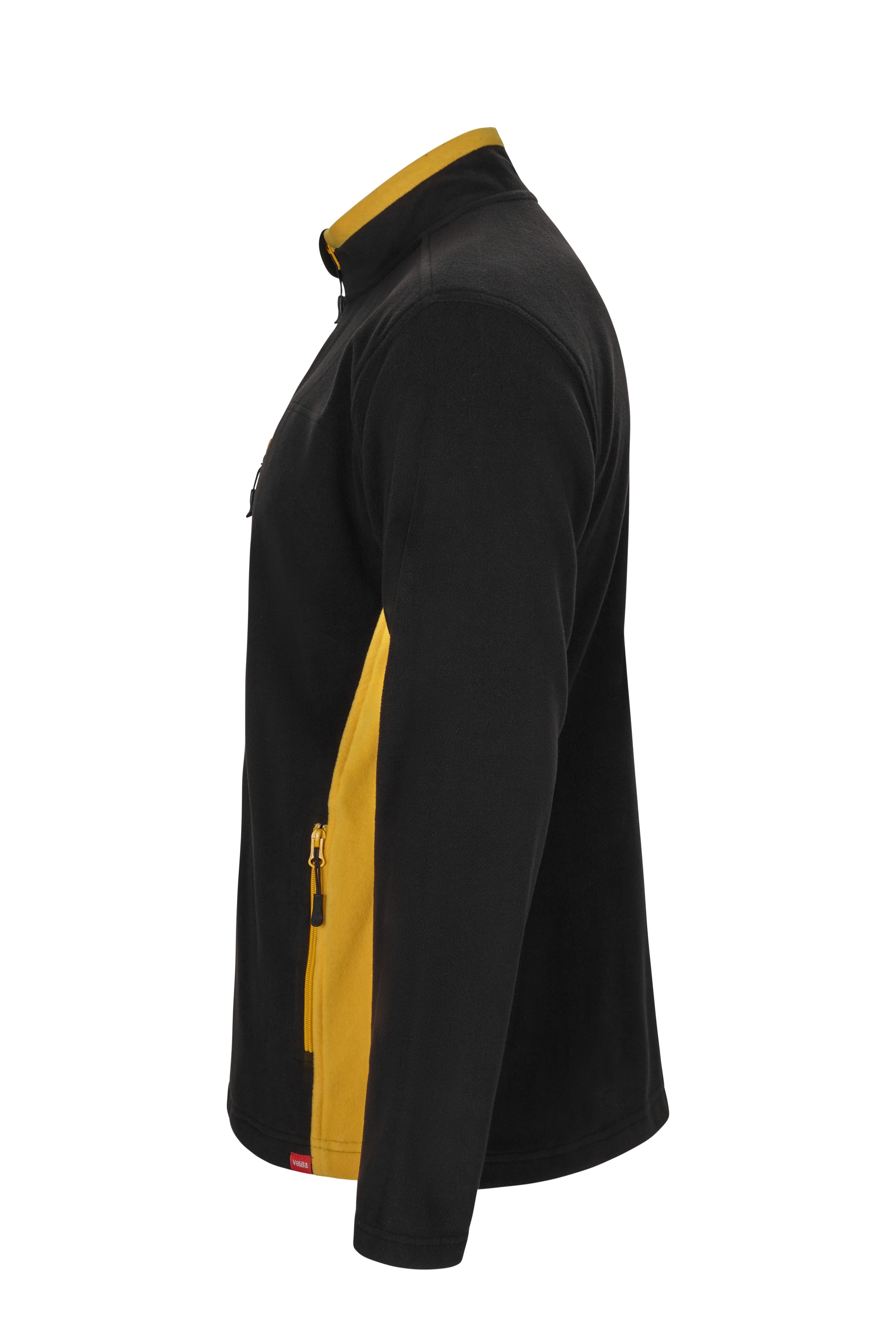 201504_0017_xs Velilla 201504 2 Black, Yellow Fleece Jacket Zip, XS 1 EA