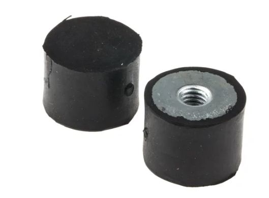FIBET Circular M6 Anti-Vibration Mount, Female Buffer Foot with 39.9 kg Compression Load