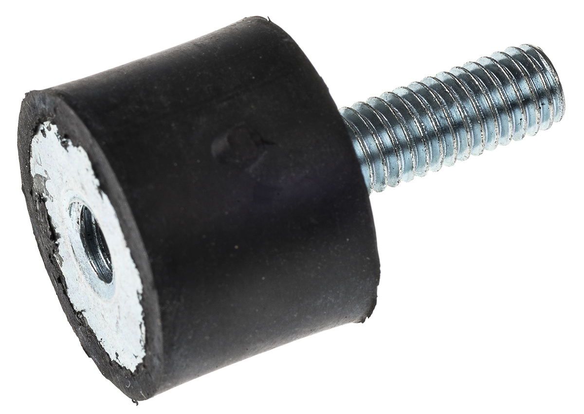 FIBET Fibet M6 x 18 mm Anti-Vibration Mount, Male to Female Bobbin with 43.8 daN Compression Load