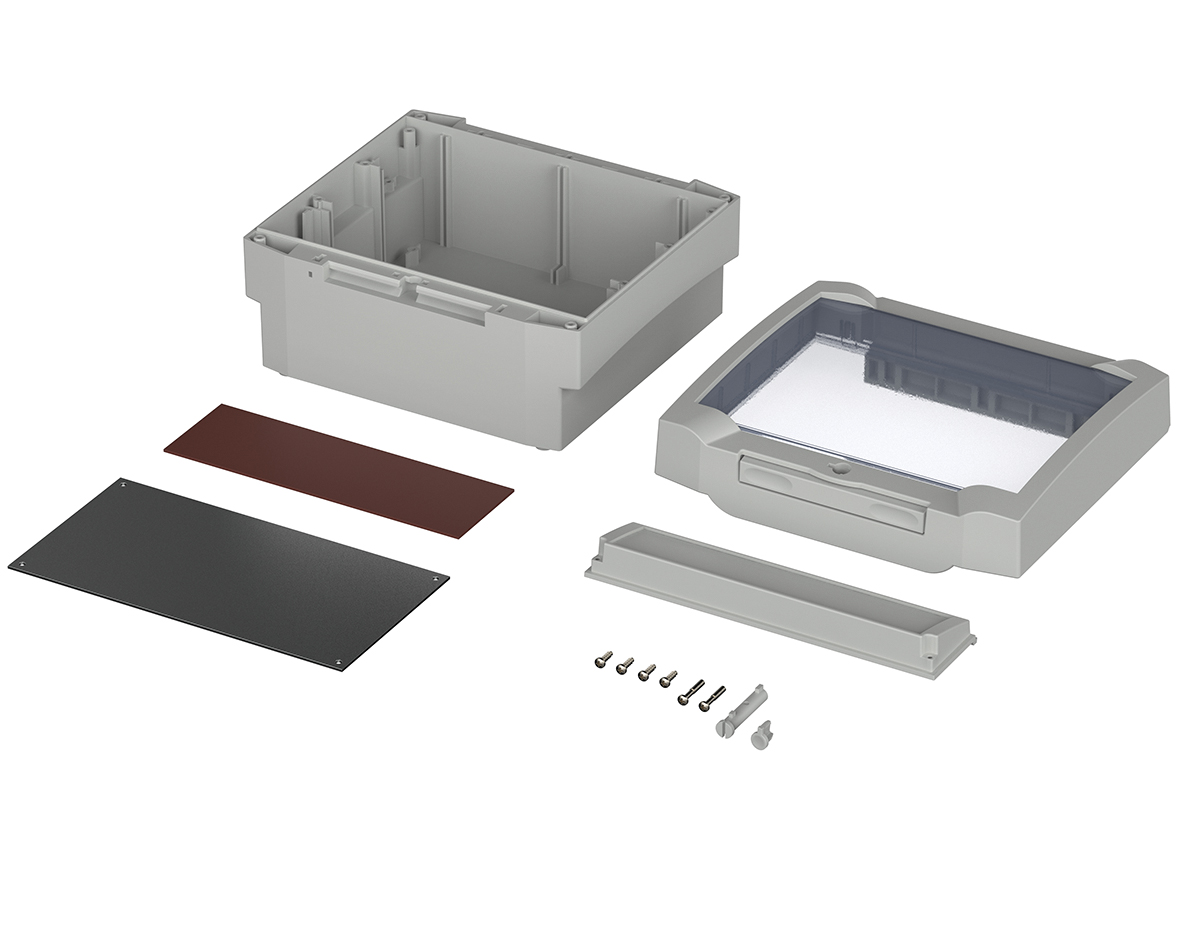 20163501mt5-bcd-160-set-01-7035 Bopla Bocard (Set) Series ABS Wall Box, IP65 Transparent Door, 179 mm x 199 mm x 106.5 mm