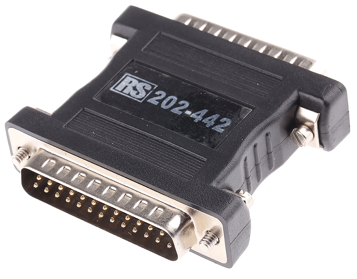 RS PRO D-Sub Adapter 25-Way D-Sub to Male Male 25 Way D-Sub Male Male