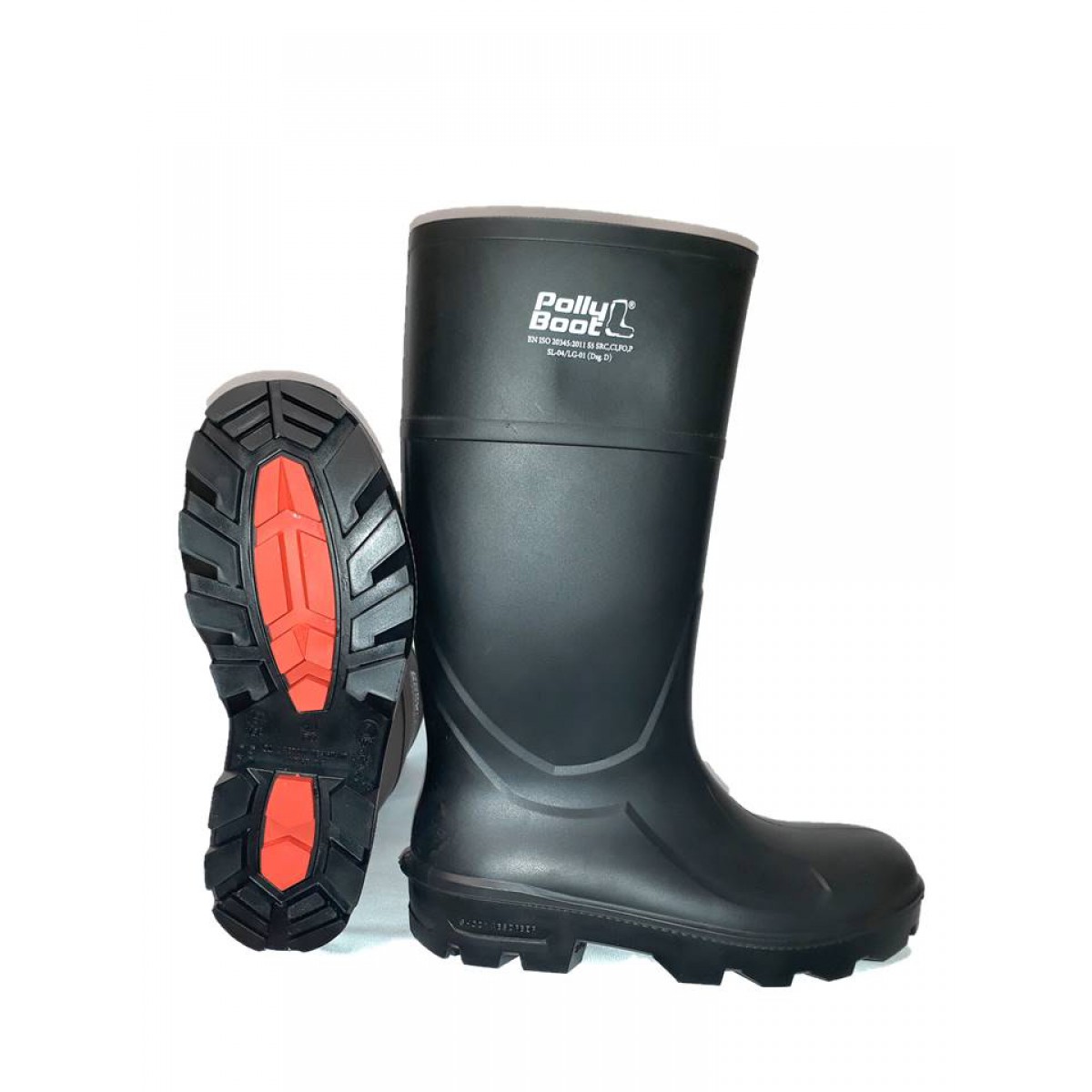 Pollyboot Black Steel Toe Capped Unisex Safety Boots 11