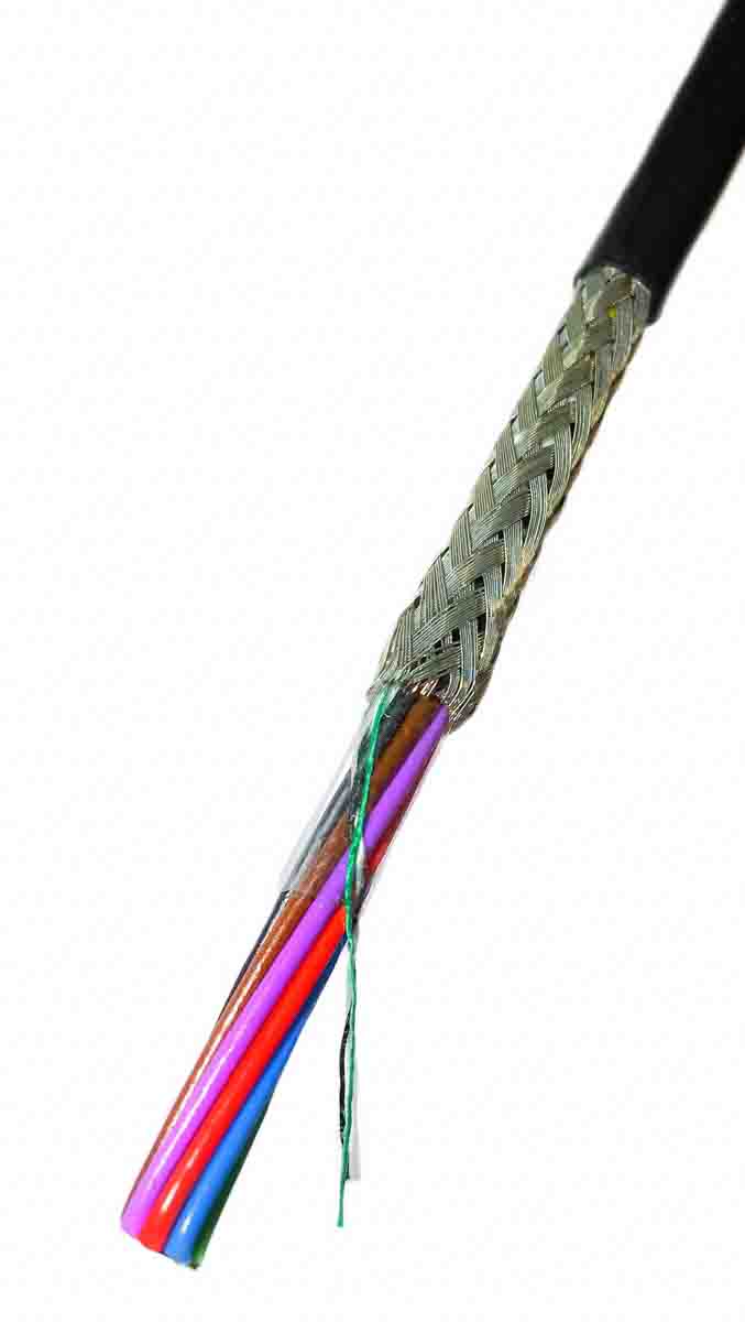 RS PRO Defence Standard 61-12 Part 4 7-2-3A Series Data Cable, 3 Pairs, 0.22 mm², Black Sheath Polyvinyl Chloride