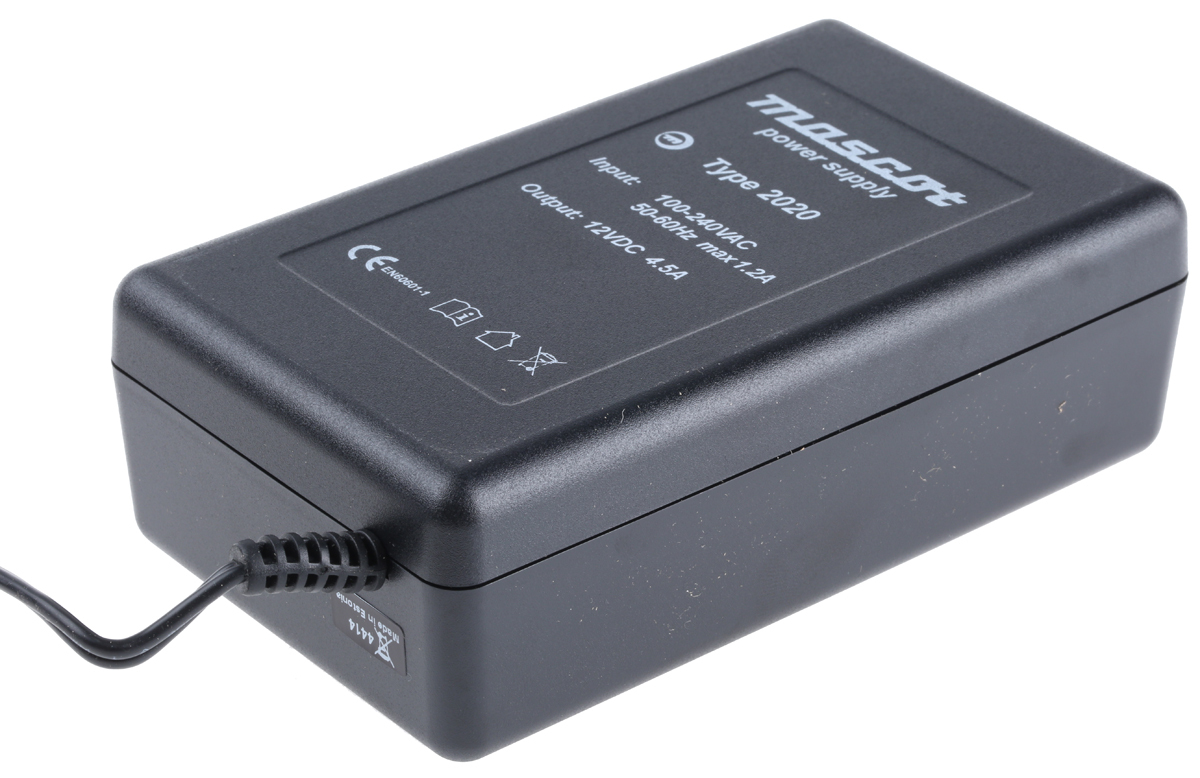 2020000041 Mascot 60 W AC/DC Adapter 3-Pin (IEC) 12V dc Output, 4.5 A