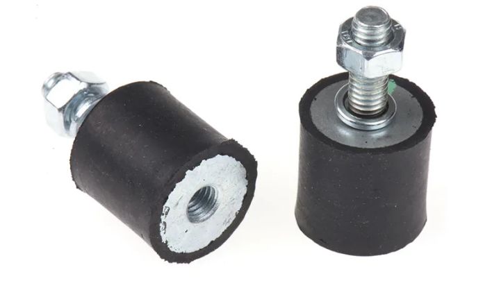 FIBET Circular M6 Anti-Vibration Mount, Male to Female Bobbin with 33.6 kg Compression Load