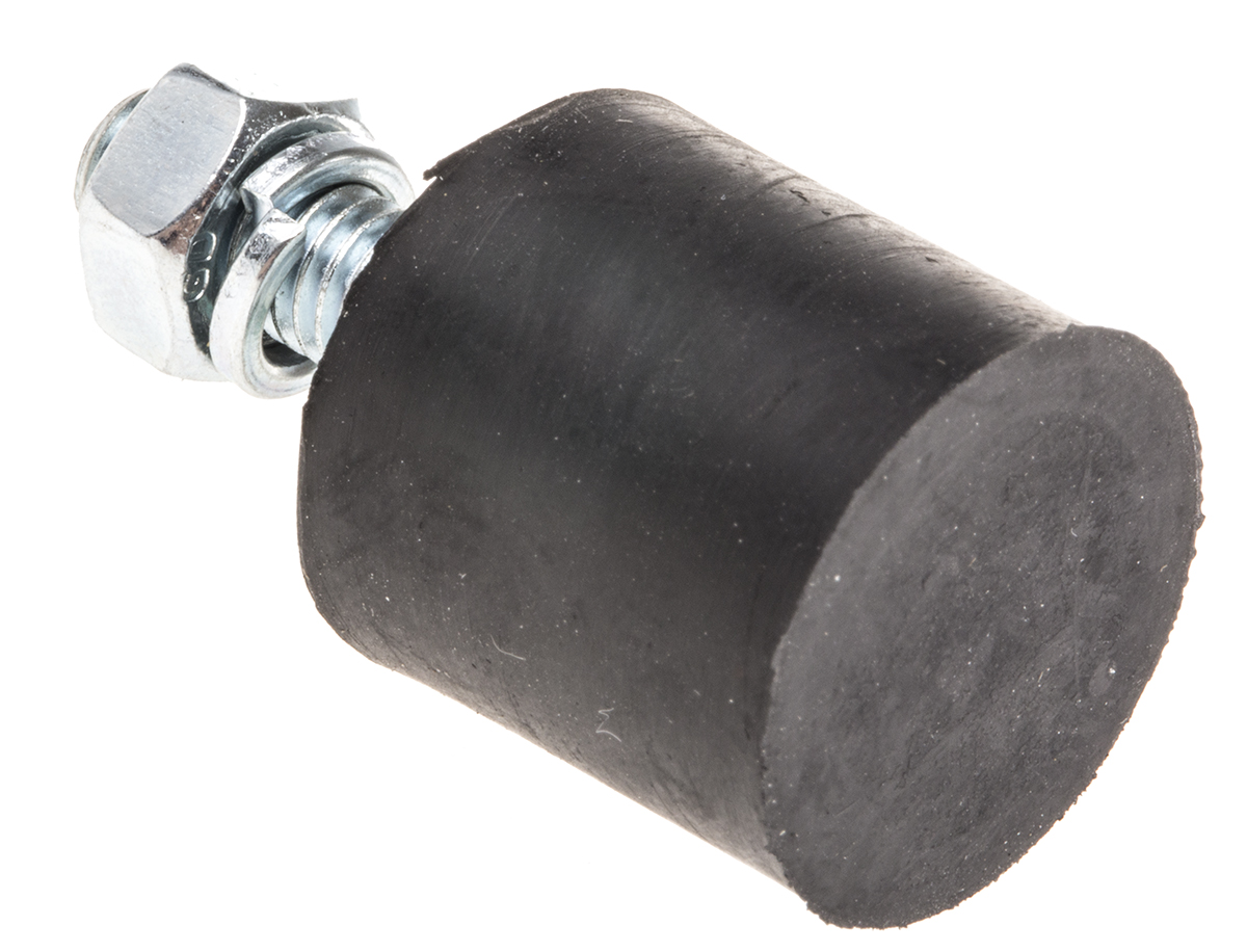 FIBET Fibet Cylindrical M6 x 18 mm Anti-Vibration Mount, Male Buffer Foot with 29.6 daN Compression Load