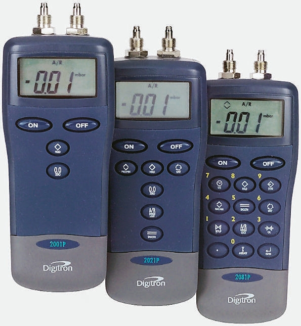 Digitron 2000P  Differential Digital Pressure Meter With 2 Pressure Port/s, Max Pressure Measurement 130 mbar, RSCAL
