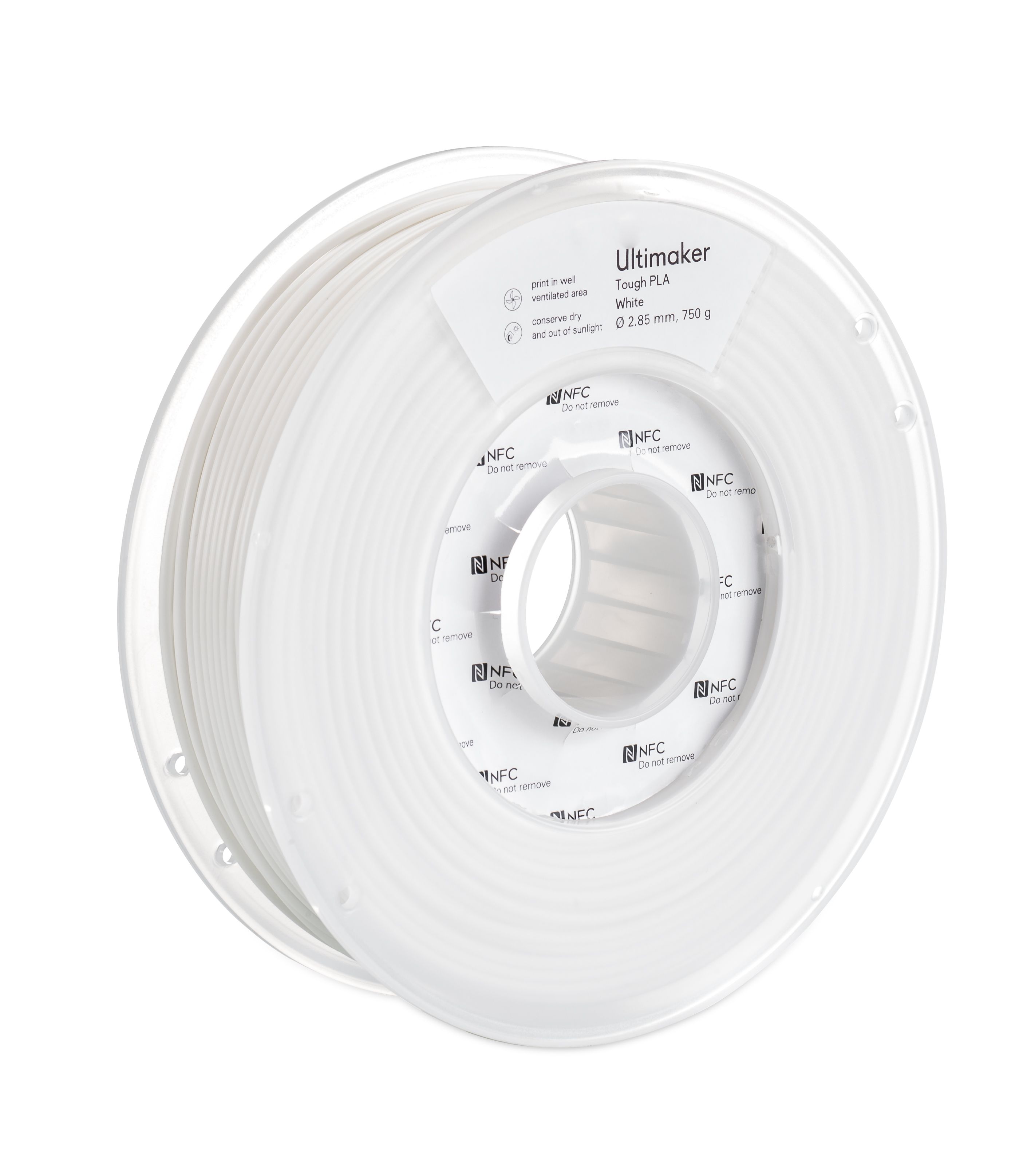 Ultimaker 2.85 mm White Tough PLA 3D Printer Filament, 750 g