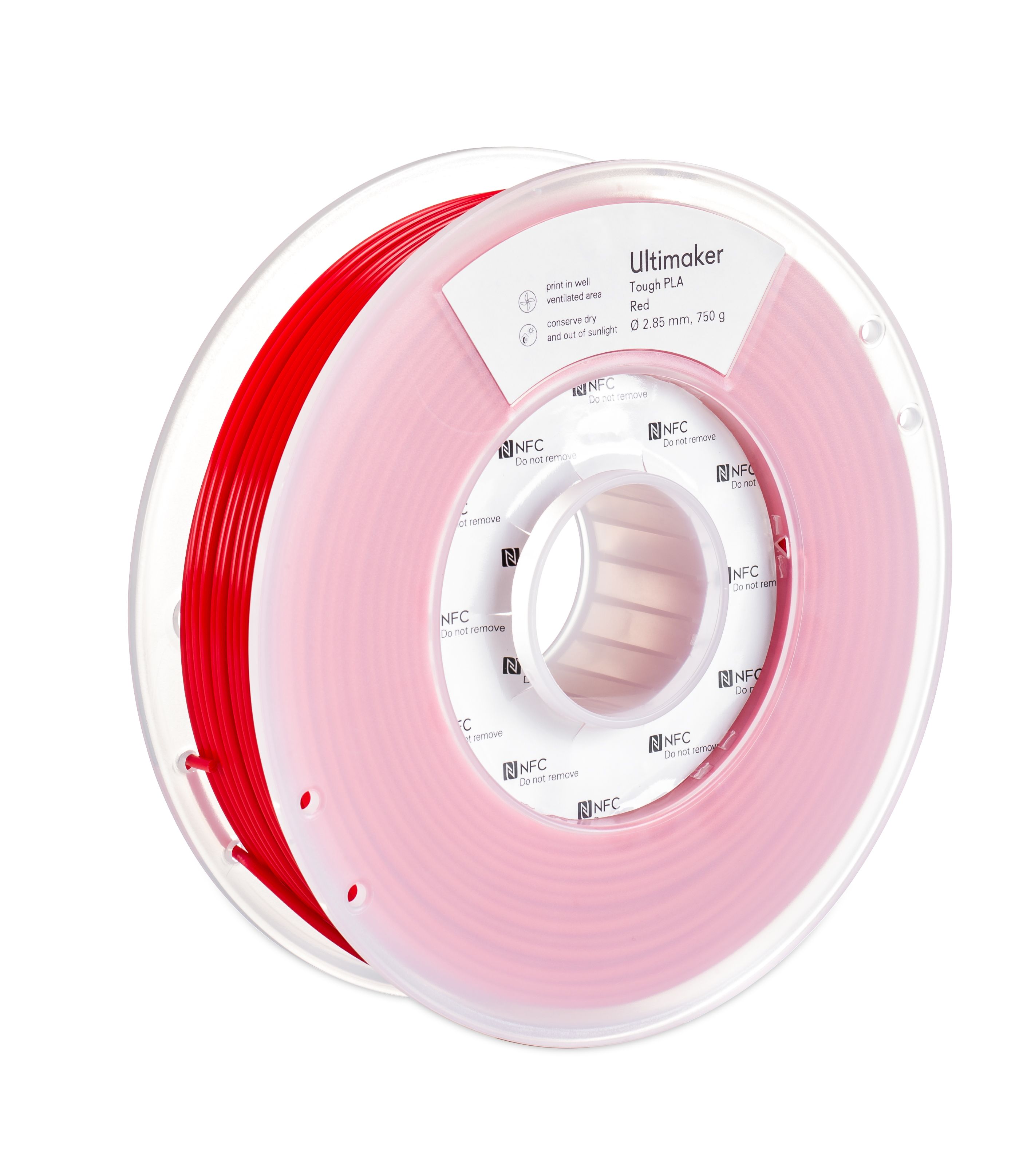 Ultimaker 2.85 mm Red Tough PLA 3D Printer Filament, 750 g