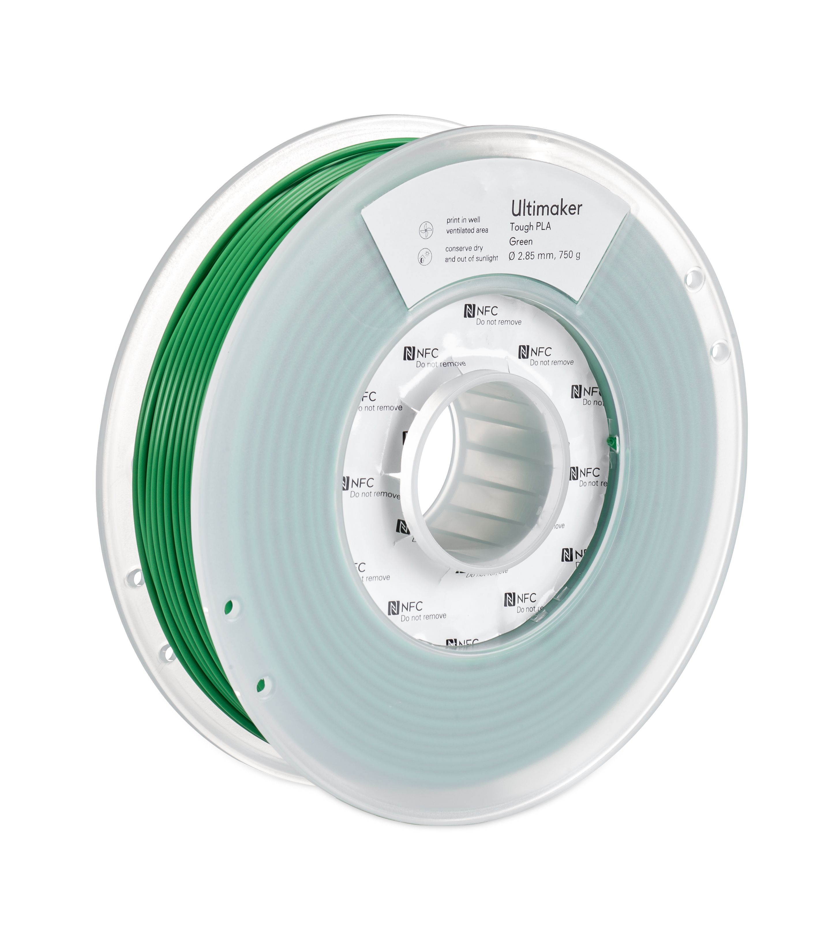Ultimaker 2.85 mm Green Tough PLA 3D Printer Filament, 750 g