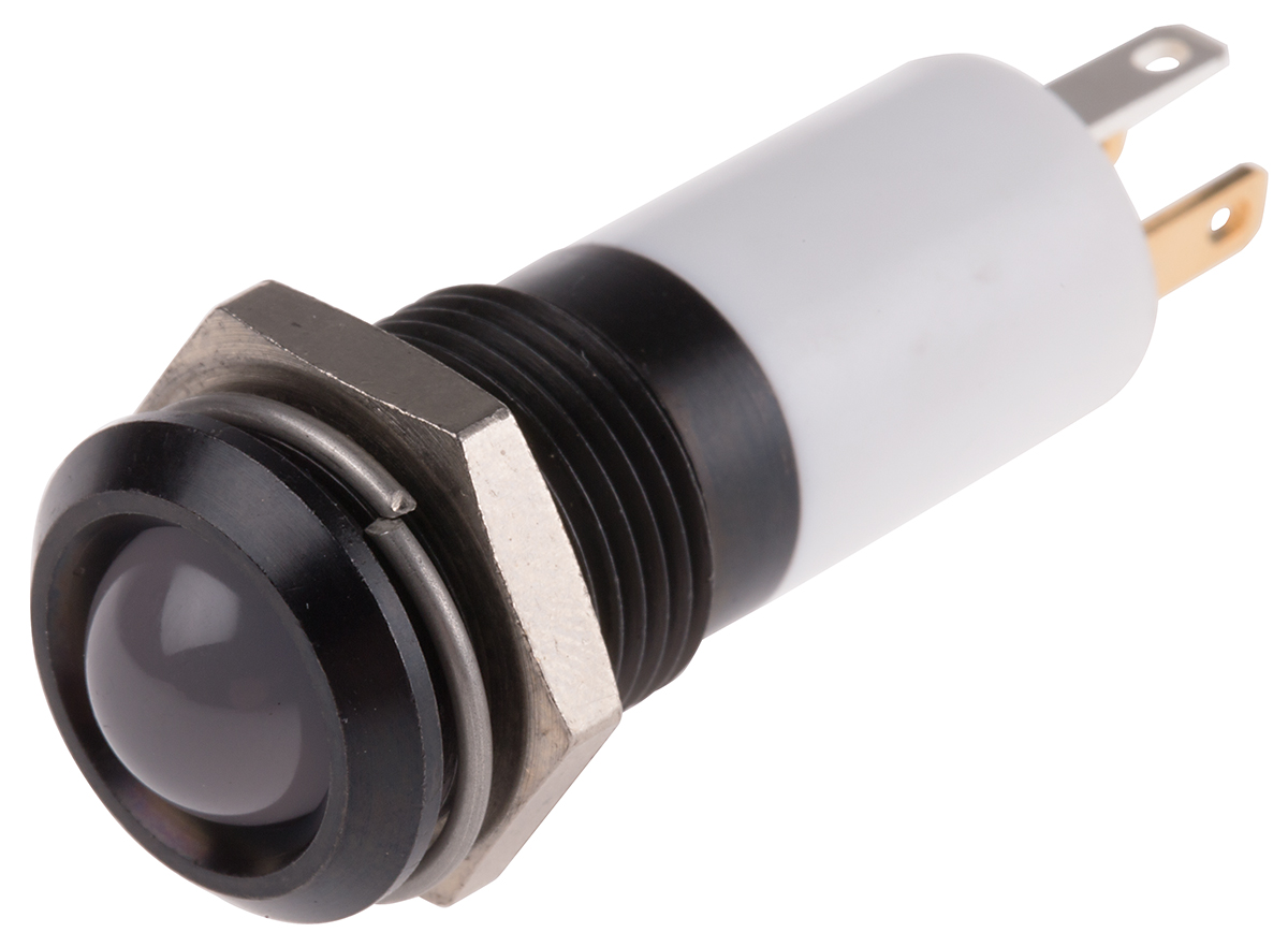 RS PRO Red, Yellow, Green Panel Mount Indicator, 12V dc, Solder Tab Termination
