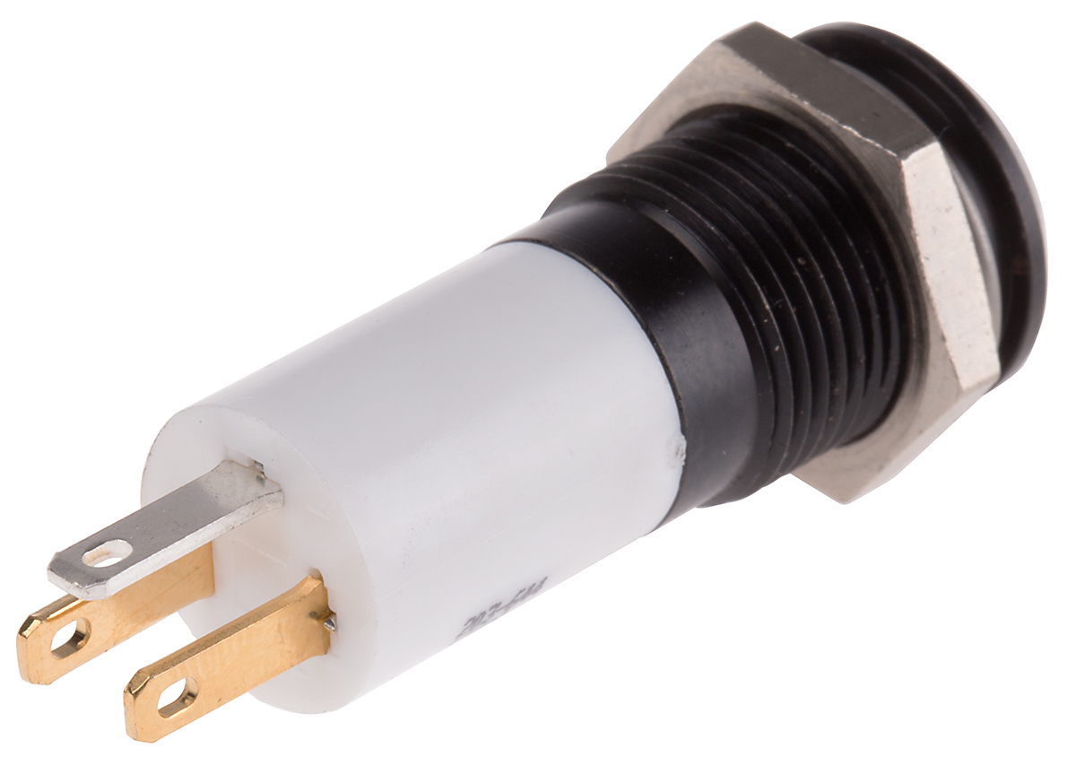 203-644 RS PRO Red, Yellow, Green Panel Mount Indicator, 12V dc, Solder Tab Termination