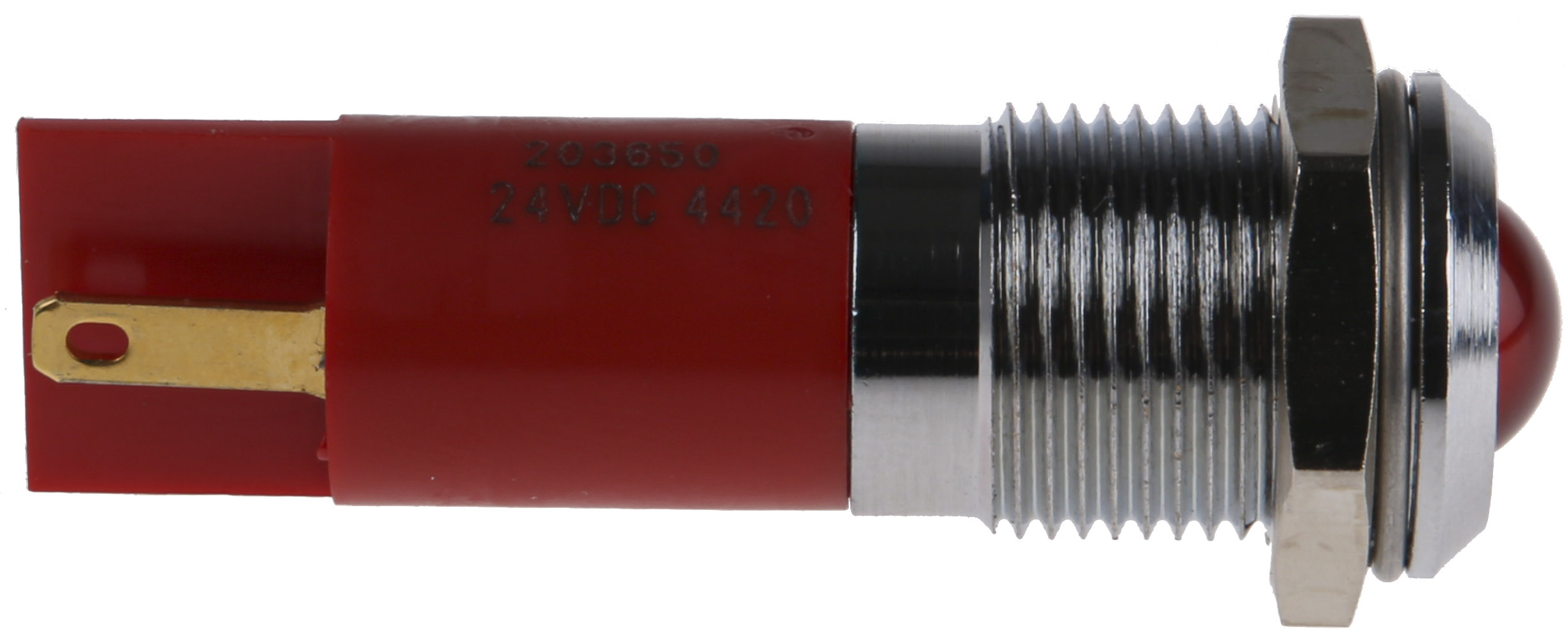 203-650 RS PRO Red Panel Mount Indicator, 24V dc, Solder Tab Termination