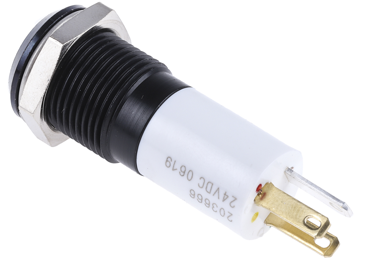 203-666 RS PRO Green, Yellow, Red Panel Mount Indicator, 24V dc, Solder Tab Termination