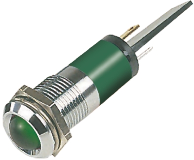 RS PRO Green Panel Mount Indicator, 110V ac, Solder Tab Termination, IP67