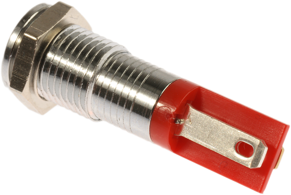 203-818 RS PRO Red Panel Mount Indicator, 2V dc, Solder Tab Termination