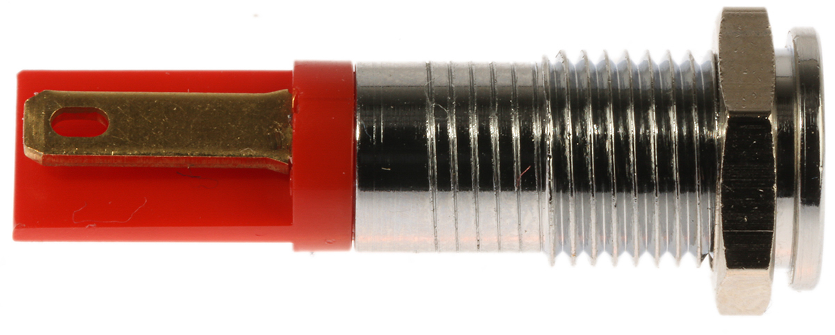 203-818 RS PRO Red Panel Mount Indicator, 2V dc, Solder Tab Termination