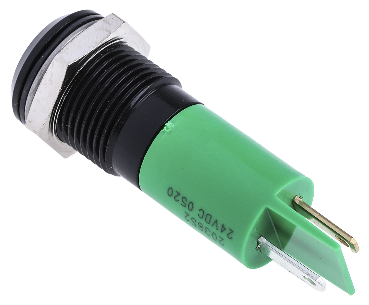 203-852 RS PRO Green Panel Mount Indicator, 24V dc, IP67