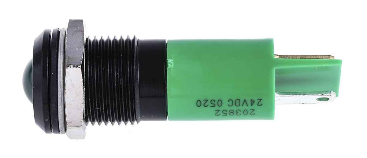 203-852 RS PRO Green Panel Mount Indicator, 24V dc, IP67