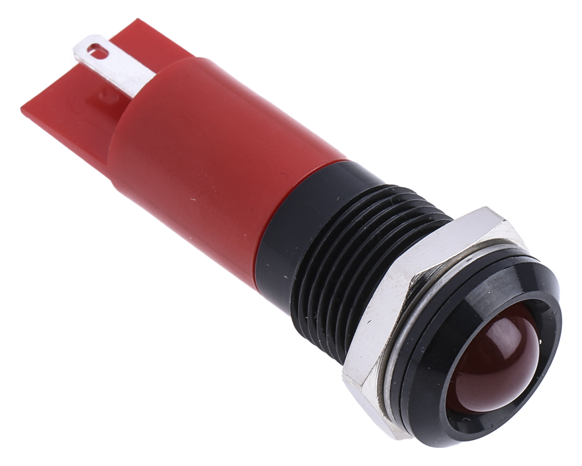RS PRO Red Panel Mount Indicator, 24V dc, IP67