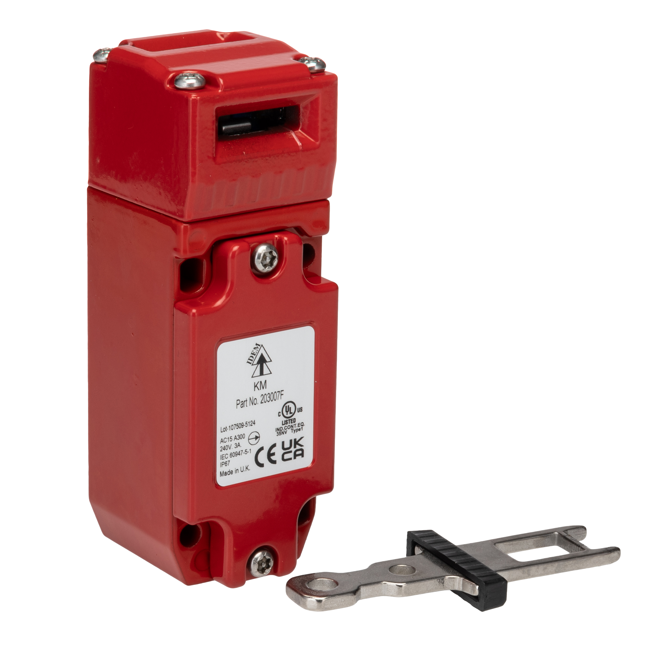 IDEM KM Safety Interlock Switch, Key Actuator Included, Metal, Interlock