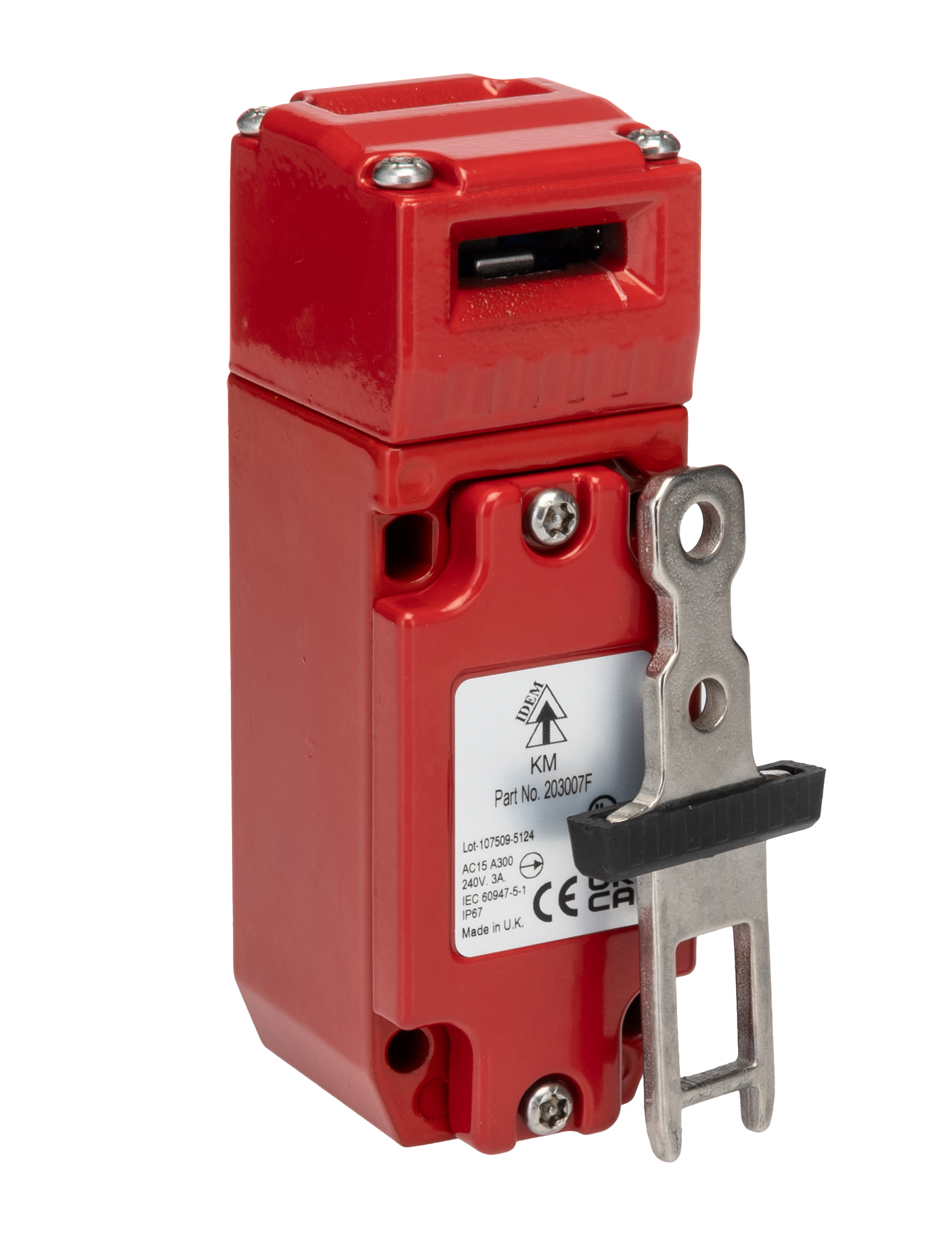 203007f IDEM KM Safety Interlock Switch, Key Actuator Included, Metal, Interlock