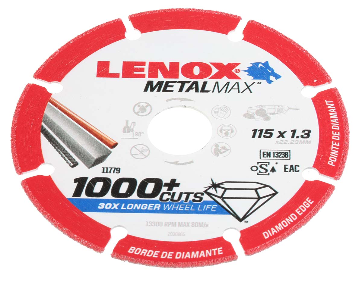 Lenox Aluminium Oxide Abrasive Disc, 115 mm, Medium Grade, P80 Grit