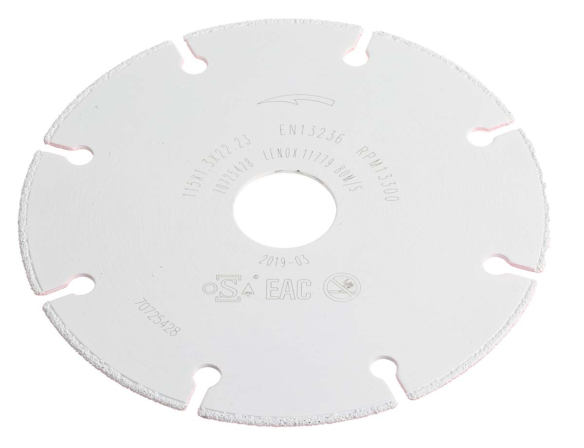 2030865 Lenox Aluminium Oxide Abrasive Disc, 115 mm, Medium Grade, P80 Grit