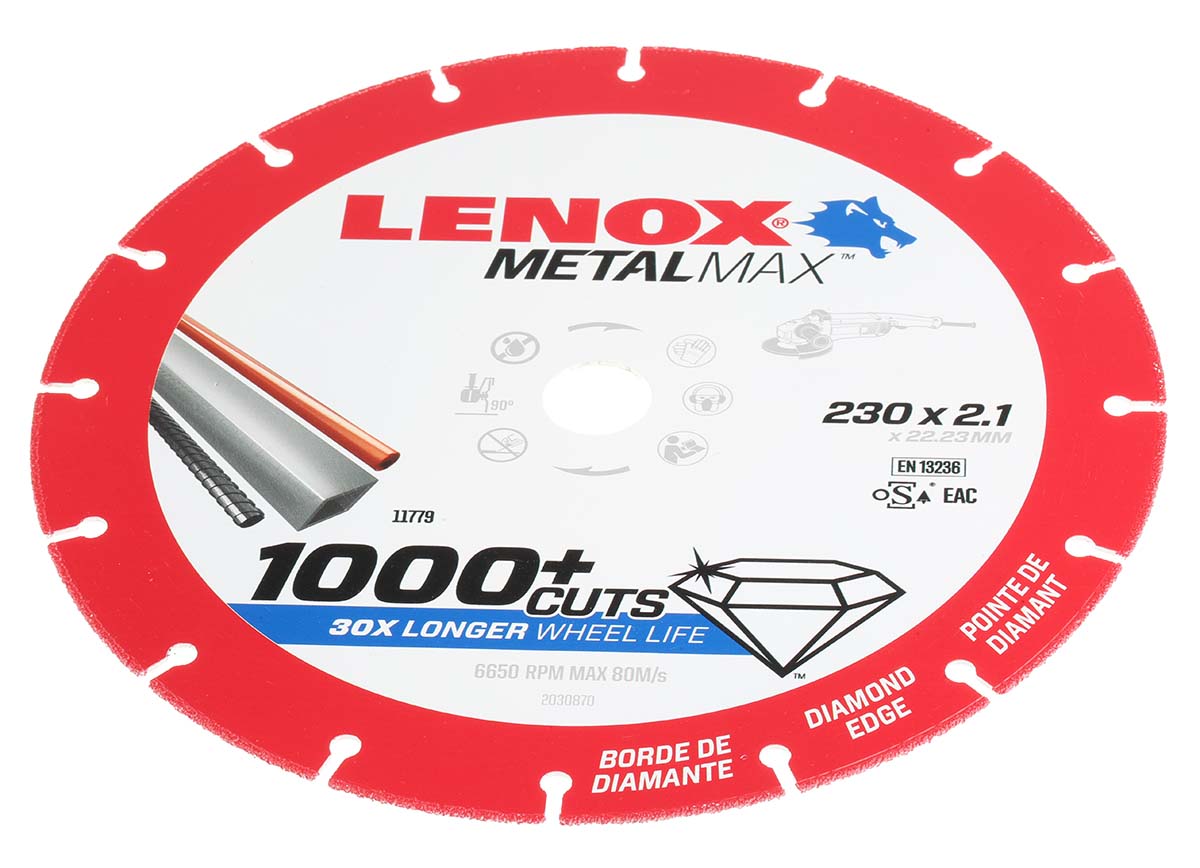 Lenox Aluminium Oxide Abrasive Disc, 230 mm, Medium Grade, P60 Grit