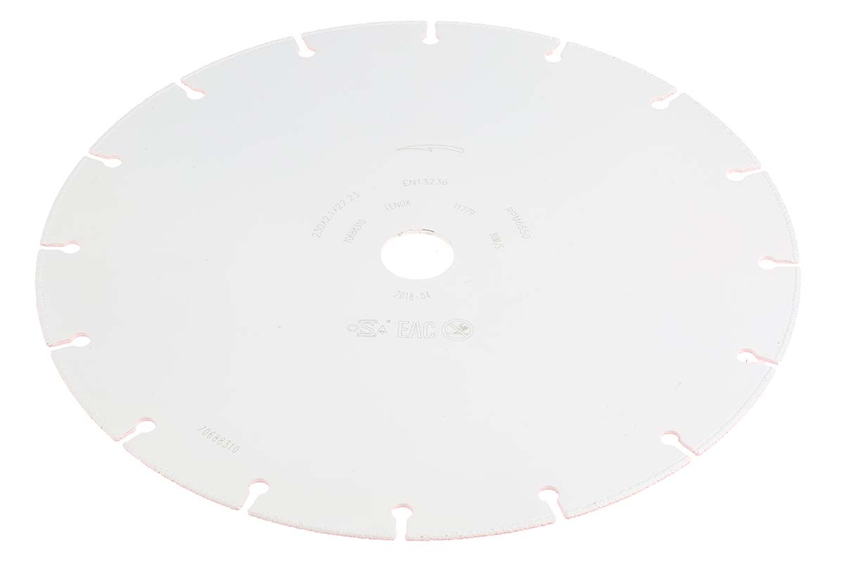 2030870 Lenox Aluminium Oxide Abrasive Disc, 230 mm, Medium Grade, P60 Grit
