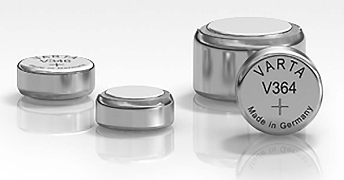 20361903501 Varta Button Battery, 1.55 V, 7.9 mm Diameter
