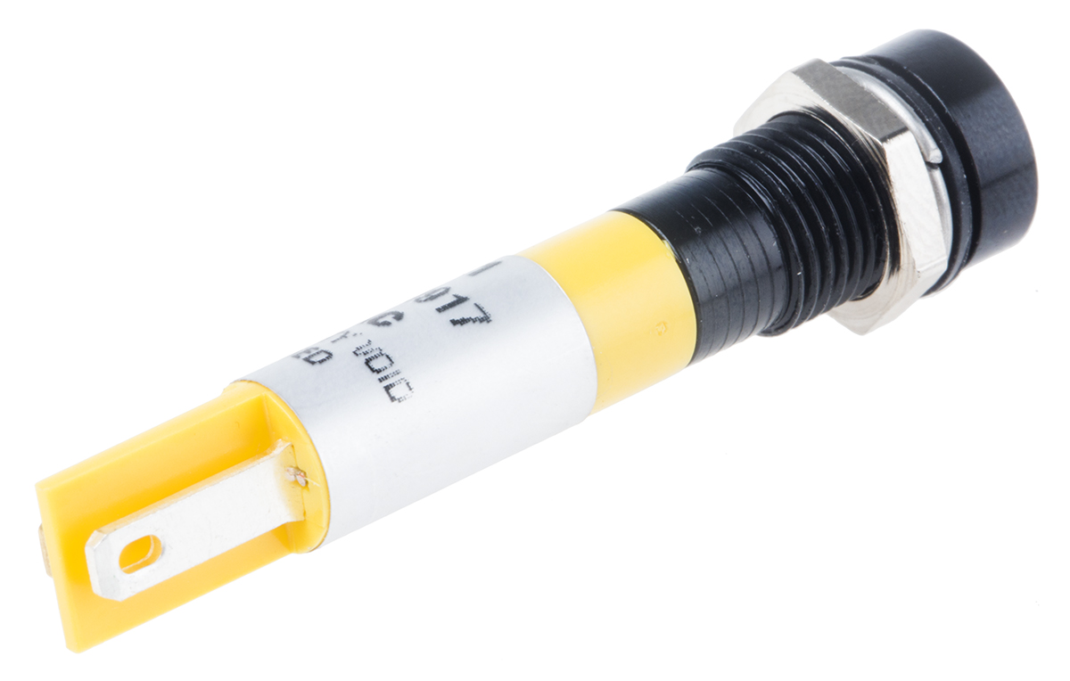 204-041 RS PRO Yellow Panel Mount Indicator, 230V ac
