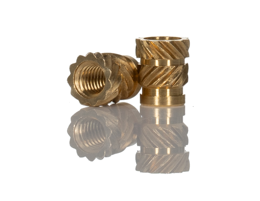 RS PRO Brass Threaded Insert, 4.6 mm diameter 4 mm 5.7 mm
