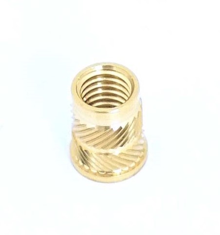 204-0619 RS PRO Brass Threaded Insert, 8.7 mm diameter 8 mm 12.7 mm