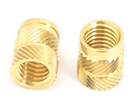 204-0619 RS PRO Brass Threaded Insert, 8.7 mm diameter 8 mm 12.7 mm
